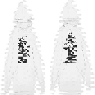 Easter Island Moai Statue Headphones Music Lover Unisex Hoodie - Monsterry