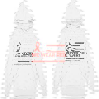 In February We Wear Red Heart Disease Awareness Month Unisex Hoodie - Monsterry