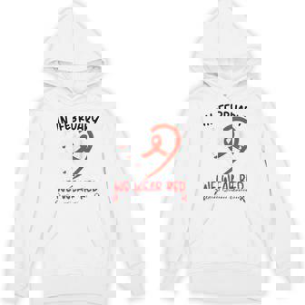 In February We Wear Red Heart Disease Awareness Unisex Hoodie - Monsterry