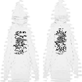 Feral And Pregnant Leave Me Alone Pregnancy Humor Unisex Hoodie - Monsterry