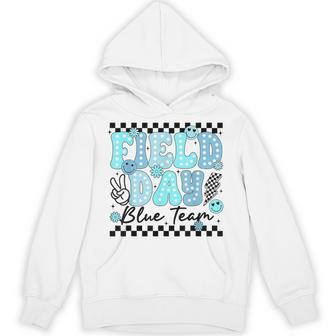 Field Day Blue Team Color Field Trip Team Game Competition Hoodie - Thegiftio UK