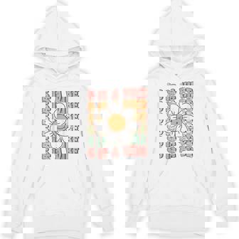 Five Is A Vibe Cute Groovy 5th Birthday Party Daisy Flower Unisex Hoodie - Monsterry