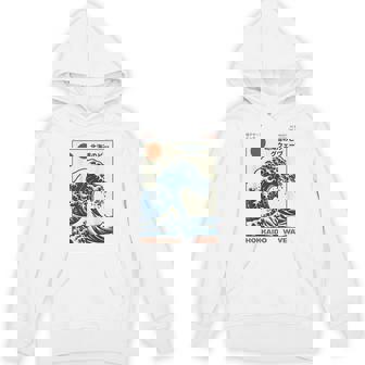 Hokkaido Wave Japanese Vintage Hoodie | Mazezy