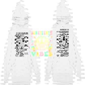 Juneteenth Vibes Freedom Day 1865 History Month Groovy Unisex Hoodie - Monsterry