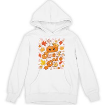 Kids Pumpkin Pie Thanksgiving Vibes Autumn Fall Sweet As Pie Unisex Hoodie - Monsterry