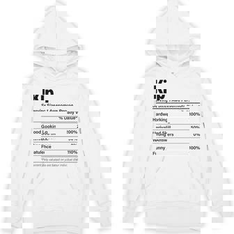 KIP Nutrition Facts Name Definition Graphic Unisex Hoodie - Monsterry