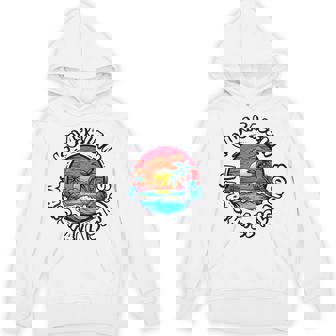 Kwajalein Marshall Islands Vintage Sunset Palm Trees Beach Unisex Hoodie - Monsterry