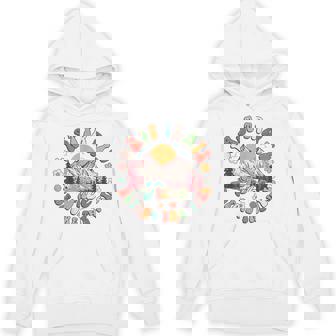 Last Trail Before The Veil Hiking Nature Bachelorette Groovy Unisex Hoodie - Monsterry