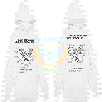 Los Angeles Tennis Club Athletics California Preppy Racquet Tank Top Unisex Hoodie - Monsterry