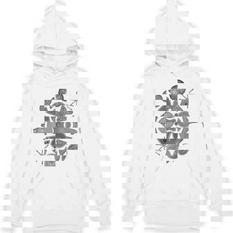 Monochromatic Diatoms Unisex Hoodie - Monsterry