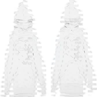 Multiple Sclerosis Awareness Ms Awareness Heart Support Hoodie - Thegiftio