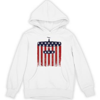 Nobler Control Line RC Airplane 4th Of July USA Flag Unisex Hoodie - Monsterry