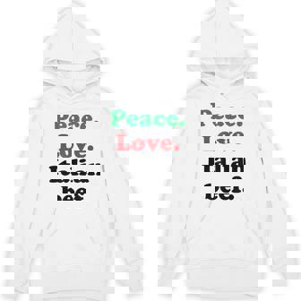 Peace Love Italian Beef Sandwich Chicago Foodie Food Unisex Hoodie - Monsterry