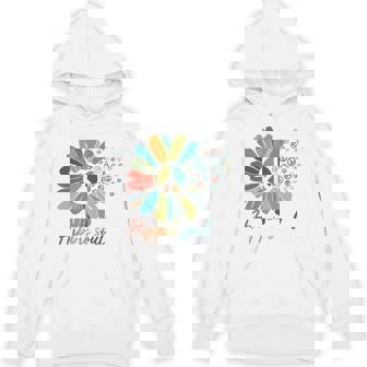 Peace Sign Sunflower Hippie Soul 60's Retro Freethinker Unisex Hoodie - Monsterry