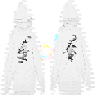 Penguin Colourful Animal Print Art Animal Lovers Penguin Unisex Hoodie - Monsterry