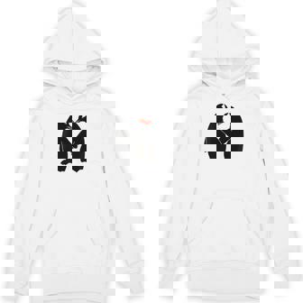 Penguin Shirt Cute Penguins In Love Holding Hands Heart Premium Unisex Hoodie - Monsterry