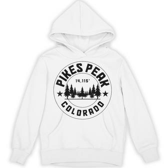 Pikes Peak Colorado Mountain Hiking Vintage Hoodie - Thegiftio UK