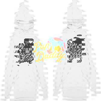 Pup Daddy 80s Bloodhound Dog Dad Retro Unisex Hoodie - Monsterry