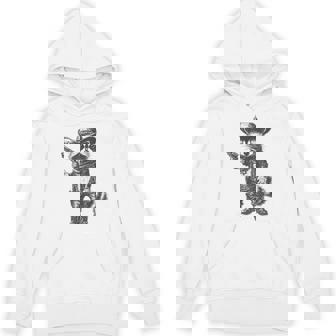 Raccoon Cowboy Hat Western Cute Raccoon Lover Vintage Hoodie - Monsterry