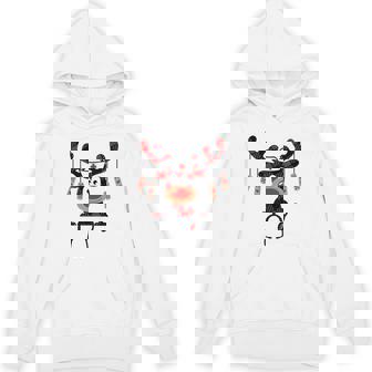 Reindeer Scrubs Christmas Scrub Top Rubber Gloves Nurses Unisex Hoodie - Monsterry