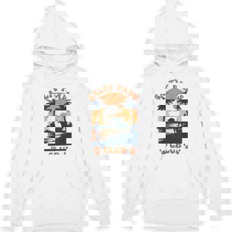 Retro Dog Beach Day Salty Paws Print Summer Ocean Sunset Unisex Hoodie - Monsterry