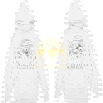 Retro Dolomite Mountains Hiking Holiday Mountains Forest Trekking Unisex Hoodie - Monsterry