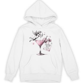 Retro Cupid Brewing Potion Cocktail Valentine’S Day Hoodie - Thegiftio UK