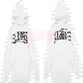 Retro Illinois Vintage Illinois Blue Orange Throwback Il Hoodie - Thegiftio