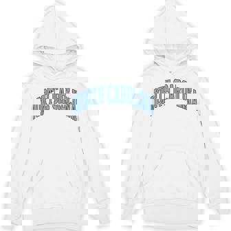 Retro North Carolina Souvenir Simple North Carolina Blue Hoodie - Thegiftio UK