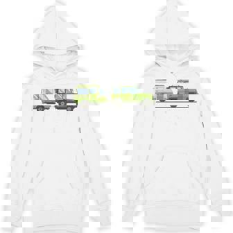 RV There Yet Camper Trailer Behind 4 Wheel Drive Vehicle Tee Unisex Hoodie - Monsterry