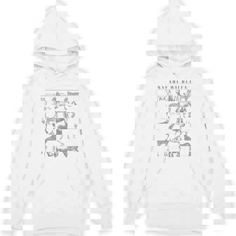 Safari Wildlife Animal Collection Sketch Unisex Hoodie - Monsterry