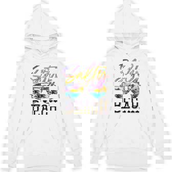 Salty Beach Sunset Sunglasses Summer Vacation Beach Party Unisex Hoodie - Monsterry