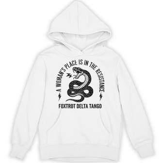Snake A Woman's Place Is In The Resistance Hoodie - Thegiftio UK
