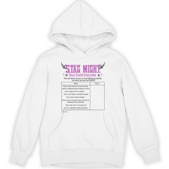 Stag Do Tally Chart Checklist Bachelor Party Dares Game Unisex Hoodie - Monsterry