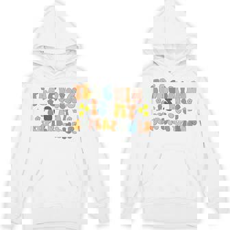 Teaching Is My Superpower Vintage Groovy University Teacher Unisex Hoodie - Monsterry