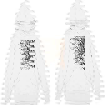 Trees Wildlife Nature Vintage Dark Forest Night Outdoor Hoodie - Thegiftio