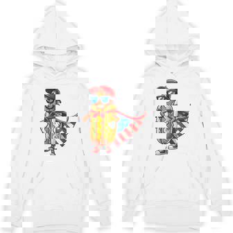 Twin Hot Dog Patriotic Hot Dog American Flag USA 4th Unisex Hoodie - Monsterry