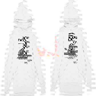 Two Fast 2Nd Birthday Boy Racing Car White Hoodie - Monsterry