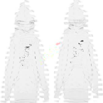 Ugly Sweater Xmas Lights Santa Hat Walleye Fish Christmas Unisex Hoodie - Monsterry