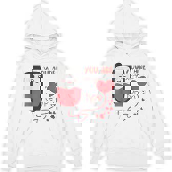 Valentine You'Re My Type Nurse Medical Pun Humor Blood Bank Unisex Hoodie - Monsterry