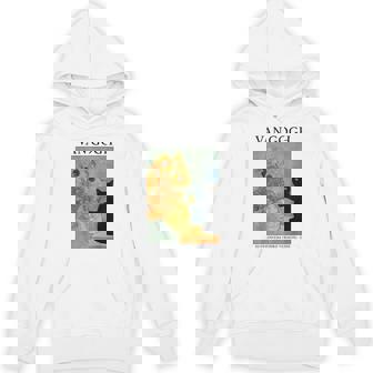 Van Gogh Black Cat With Sunflowers Cat Hoodie - Thegiftio