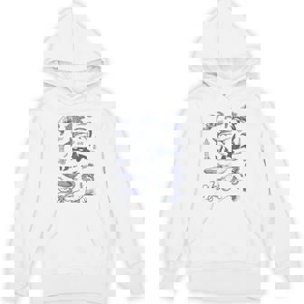 Vintage 90s Tattoo Sea Animal Ocean Unisex Hoodie - Monsterry