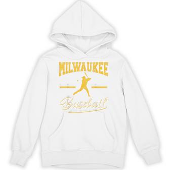 Vintage Home Run Milwaukee Baseball Hoodie - Thegiftio UK
