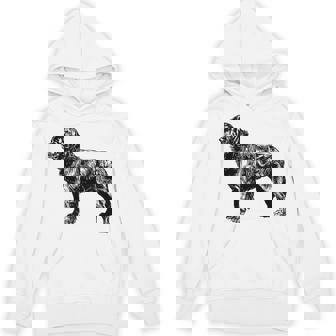 Vintage Illustration Of A Newfoundland Dog Hoodie - Monsterry