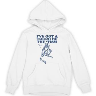 Vintage I've Got A Touch Of The Tism Retro Frog Meme Hoodie - Monsterry