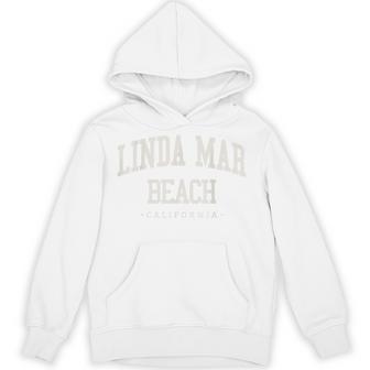 Vintage Linda Mar Beach Pacifica Ca California Coast Hoodie - Thegiftio UK