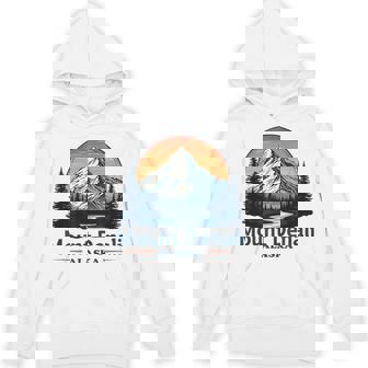 Vintage Mt Denali National Park Alaska Mountain Souvenir Hoodie | Seseable UK
