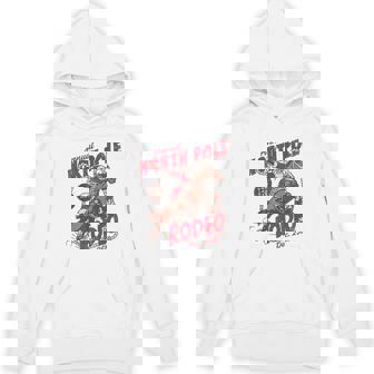 Vintage North Pole Rodeo Cowboy Santa Country Christmas Unisex Hoodie - Monsterry