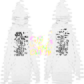 Walk It Like A Bead Dog Mardi Gras Fat Tuesday New Orleans Hoodie | Mazezy