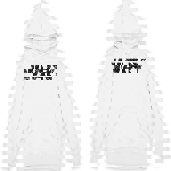 Wary Vintage Mood Emotion Text Apparel Unisex Hoodie - Monsterry